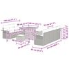 vidaXL Gartensofa-set mit Kissen 10 pcs Schwarz Poly-Rattan