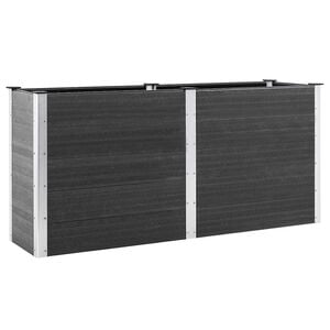 vidaXL Garten-Hochbeet 200x50x91 cm WPC Grau