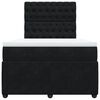 vidaXL Boxspringbett mit Matratze Schwarz 120x190 cm Samt