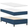 vidaXL Boxspringbett mit Matratze mit Kopfteil Blau 90 x 200 cm Stoff