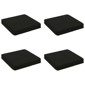 vidaXL 4-teilige Sitzkissen VUGHT 4 pcs 100 % Polyester Schwarz