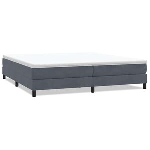 vidaXL Boxspringbett ohne Matratze Dunkelgrau 200x220 cm Samt