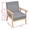 vidaXL Sessel Hellgrau Stoff