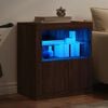vidaXL Sideboard mit LED-Leuchten Braun Eichen-Optik 60,5x37x67 cm