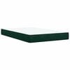 vidaXL Boxspringbett mit Matratze Dunkelgr&uuml;n 120x200 cm Samt