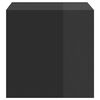 vidaXL Wandschr&auml;nke 2 Stk. Hochglanz-Schwarz 37x37x37 cm Holzwerkstoff