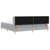 vidaXL Boxspringbett mit Matratze Hellgrau 200 x 200 cm Stoff