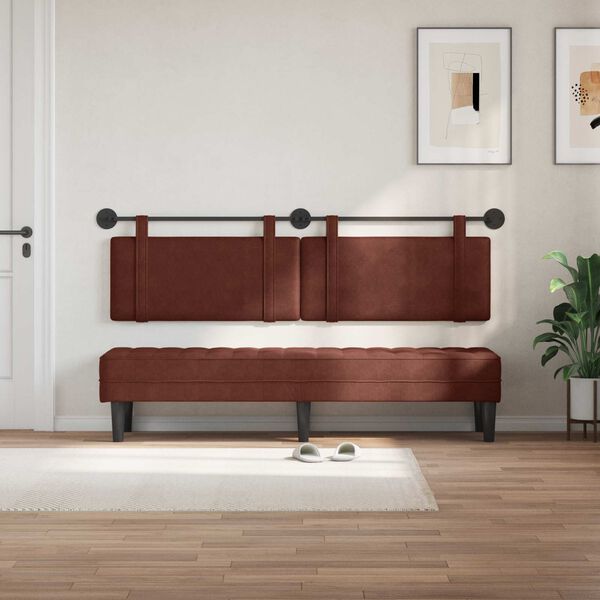 vidaXL H&auml;ngevorderseite Gl&auml;nzendes Braun 170 x 55 x 5 cm Antikes PU