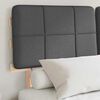 vidaXL Bettgestell mit gepolstertem Kopfteil Dunkelgrau 150 x 200 cm