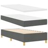 vidaXL Boxspringbett mit Matratze mit Kopfteil Grau 90 x 190 cm Stoff