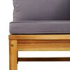 vidaXL 6-tlg. Garten-Lounge-Set mit Kissen Massivholz Akazie