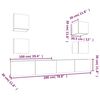 vidaXL 6-tlg. TV-Schrank-Set Wei&szlig; Holzwerkstoff
