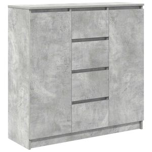 vidaXL Sideboard mit Schubladen Betongrau 100,5x35x98,5 cm