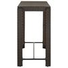 vidaXL 9-tlg. Gartenbar-Set mit Kissen Poly Rattan Braun
