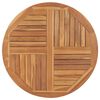vidaXL Tischplatte Massivholz Teak Rund 2,5 cm 90 cm