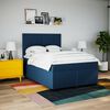 vidaXL Boxspringbett mit Matratze Blau 140x200 cm Stoff