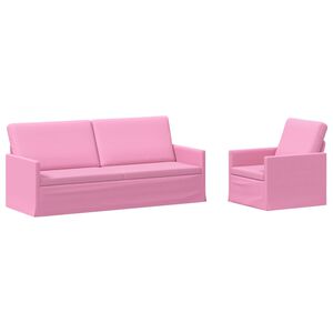 vidaXL Sofa-Set 2 pcs Rosa Stoff