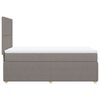 vidaXL Boxspringbett mit Matratze Taupe 90x190 cm Stoff