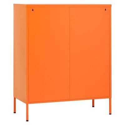 vidaXL Lagerschrank Orange 80x35x101,5 cm Stahl