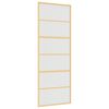vidaXL Schiebet&uuml;r Golden 76x205 cm Matt ESG-Glas und Aluminium