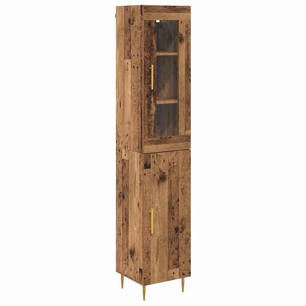 vidaXL Highboard 2 pcs Altholz Holzwerkstoff