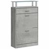 vidaXL Schuhschrank Betongrau 63x24x104 cm Holzwerkstoff