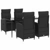 vidaXL Sofa-Tischset 5 pcs PE Rattan und pulverbeschichteter Stahl