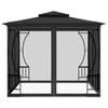 vidaXL Pavillon mit Netz 300x300x265 cm Anthrazit