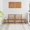 vidaXL Outdoor End Sofa 2 St&uuml;ck Natur 182,5 x 63 x 73 cm