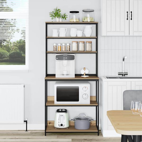 vidaXL K&uuml;chenregal Artisan-Eiche 80 x 40 x 168 cm Holzwerkstoff