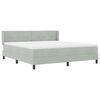 vidaXL Boxspringbett mit Matratze Hellgrau 200 x 180 cm Samt