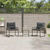 vidaXL Gartenm&ouml;bel-Set mit Kissen 3 pcs Grau