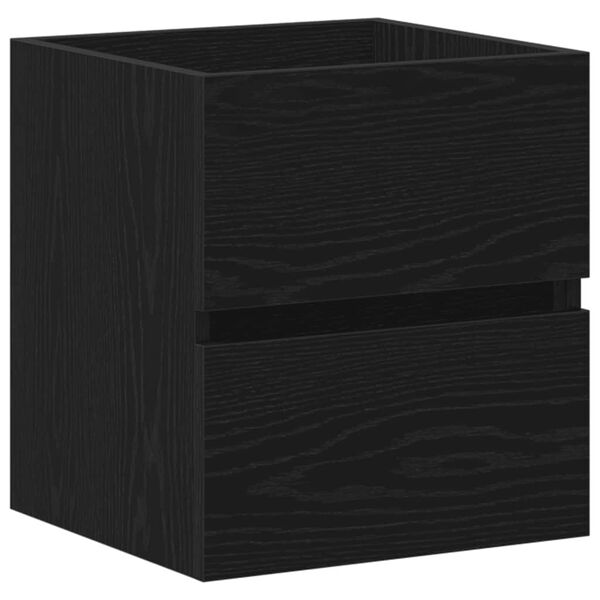 vidaXL Waschbeckenunterschrank Eiche schwarz 41x38,5x45 cm Holzwerkstoff