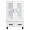 vidaXL Highboard Hochglanz-Weiß 69,5x31x115 cm Holzwerkstoff