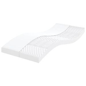 vidaXL Schaumstoffmatratze Wei&szlig; 80x220 cm 7-Zonen H&auml;rtegrad 20 ILD