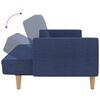 vidaXL Schlafsofa 2-Sitzer mit Fu&szlig;hocker Blau Stoff