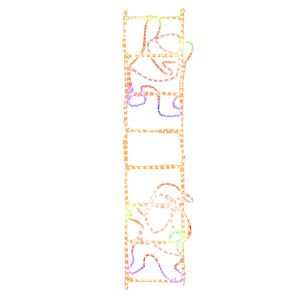 vidaXL LED-Silhouette Weihnachtsmann auf Leiter 552 LEDs 50x200 cm
