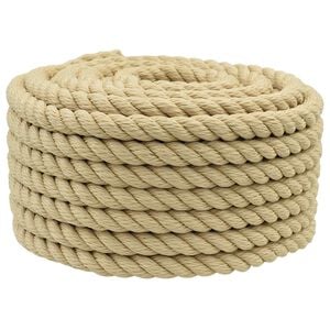 vidaXL Bootsseil 18 mm 100 m Natur