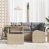vidaXL Garten-Sofa-Set mit Kissen 5 pcs Beige und Hellgrau