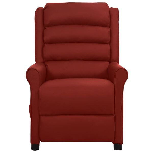 vidaXL Massagesessel Elektrisch Weinrot Kunstleder