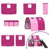vidaXL Kinder-Etagenbett Schwarz und Pink 99,5 x 190 cm Metall
