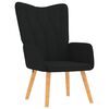 vidaXL Relaxsessel mit Hocker Schwarz Stoff