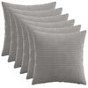 vidaXL Kissenbezug 6 stk. HEERLEN Hellgrau 35 x 35 cm Cord