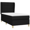 vidaXL Boxspringbett mit Matratze Schwarz 100x200 cm Stoff