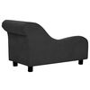 vidaXL Hundesofa mit Kissen Schwarz 83x44x44 cm Plüsch