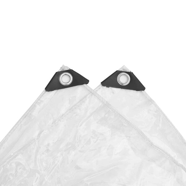 vidaXL Plane mit &Ouml;sen Transparent 3 x 3 m Polyethylen