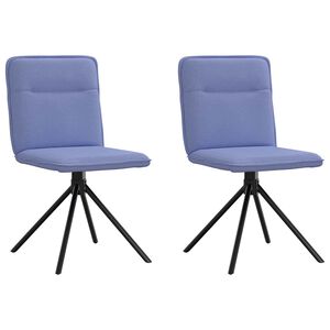 vidaXL Esszimmerst&uuml;hle 2 Stk. Jeansblau Stoff