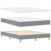 vidaXL Boxspringbett mit Matratze Hellgrau 140 x 190 cm Stoff