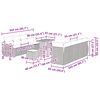 vidaXL Garten-Sofa-Set mit Speicher 11 pcs Schwarz Poly Rattan