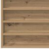 vidaXL Vitrine mit Regal Artisan-Eiche 100 x 8,5 x 50 cm Holzwerkstoff